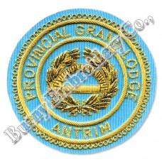 Masonic Regalia Wreath Rounded Hands Embroidery Blazer Badge